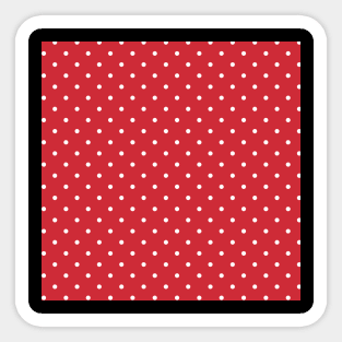 Red Polka Dots Christmas Pattern Sticker